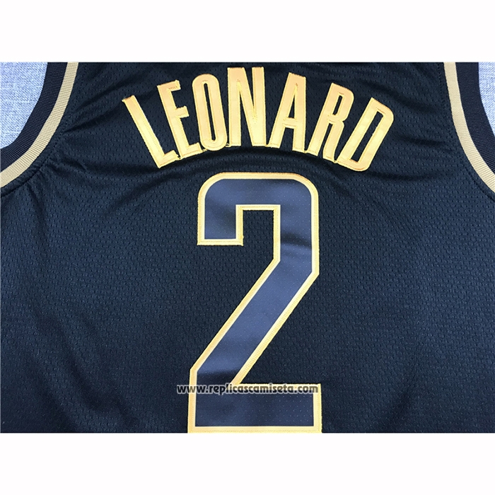 Camiseta Golden Edition Los Angeles Clippers Kawhi Leonard #2 Negro